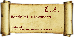 Baráti Alexandra névjegykártya